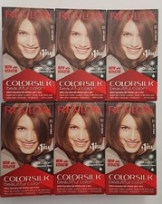 6 Revlon Colorsilk BEAUTIFUL COLOR 51 LIGHT BROWN PERMANENT NO AMMONIA