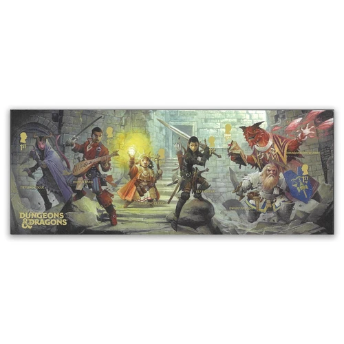 Great Britain 2024 DUNGEONS & DRAGONS 50th Anniv Roleplay Game Mini Sheet MUH