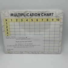 Dry Erase Multiplication Chart Whiteboard 9 X 12 New Sealed