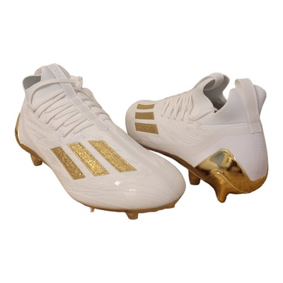 Adidas Adizero Primeknit Football Cleats White Gold GX5100 Men Size 14 adidas Adizero Primeknit White Gold Football Cleats GX5100  main image 2