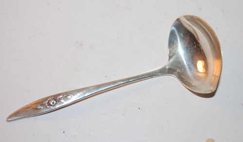 Vintage Sterling Silver Cream Ladle Serving Spoon Belle Rose Heirloom Oneida
