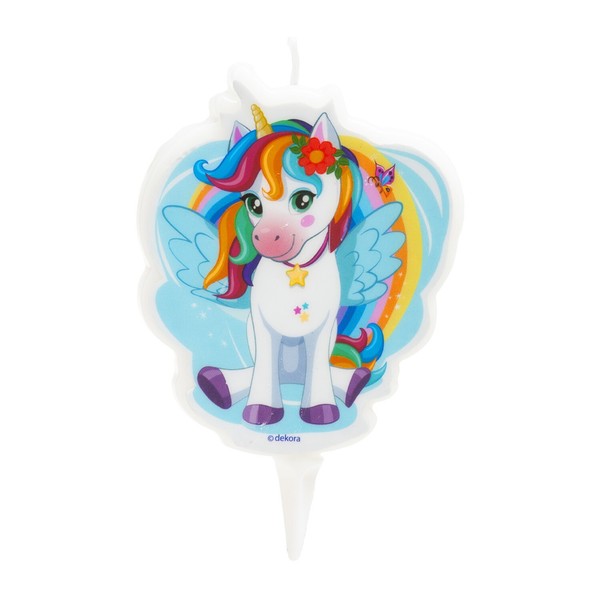 Einhorn Unicorn Geburtstagskerze Torte Kuchen Deko Kerze Geburtstag-image