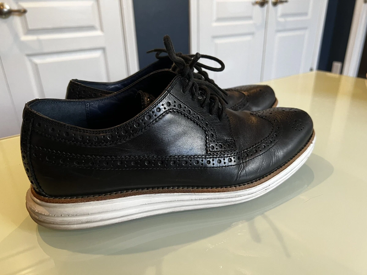 Mens Cole Haan Long LunarGrand Wingtip Oxford Shoe - Black 10 M- C12007
