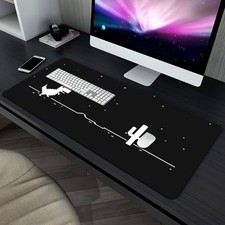 40 90cm Pixel Style Dinosaur Cactus Printed Pad for Desk, Multi Functional XXL M