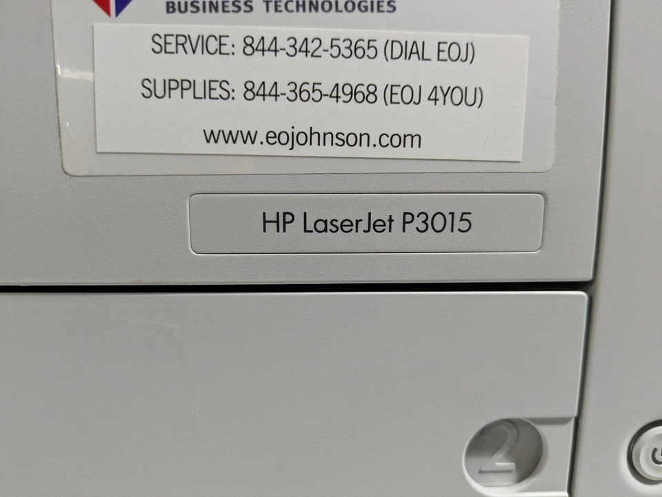 HP LaserJet P3015 Monochrome Laser Printer Duplex Network Commercial Ready2Print - Image 3 of 4