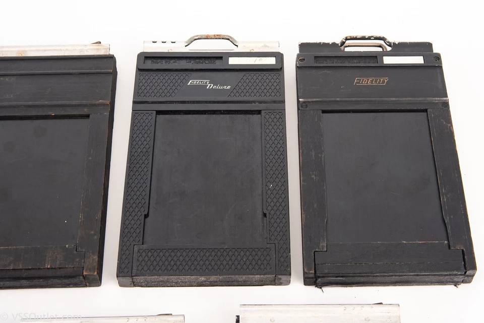 Lot of 9 2 1/4 x 3 1/4 Cut Film Holders Fidelity Graflex Graphic Type 5 Baco V20 - Image 3 of 4