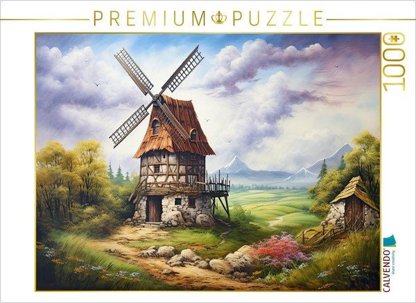 Calvendo Puzzle FrüHlingserwachen Mit WindmüHle | 1000 Teile Lege-GrößE 64 × 48-image