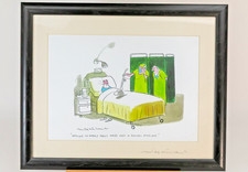 Mike Williams Humorous Art Print Cartoon Hospital Scene Framed Signed