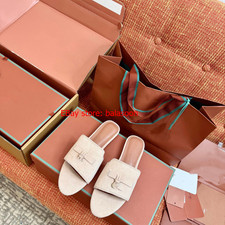 spring/summer 2026 slippers women Muller shoes flat-bottomed leather slippers