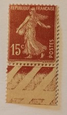 Timbre Français neuf 1926 Semeuse fond plein 15C brun lilas  n°YT 189b