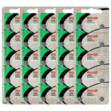 Maxell LR41 192  AG3 1.5V Alkaline Button Cell Battery 50 Batteries 