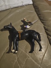 ANTIQUE HUBLEY TOY USA HORSE JOCKEY RACING CAST IRON EQUESTRIAN PAPERWEIGHT Rare