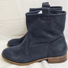 Sole Society Natasha Leather Ankle Boots, Blue, Women's Size 8