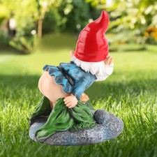 Small Drain Pipe Ornaments Dwarves Funny Elf Decorations Ornaments Resin Crafts