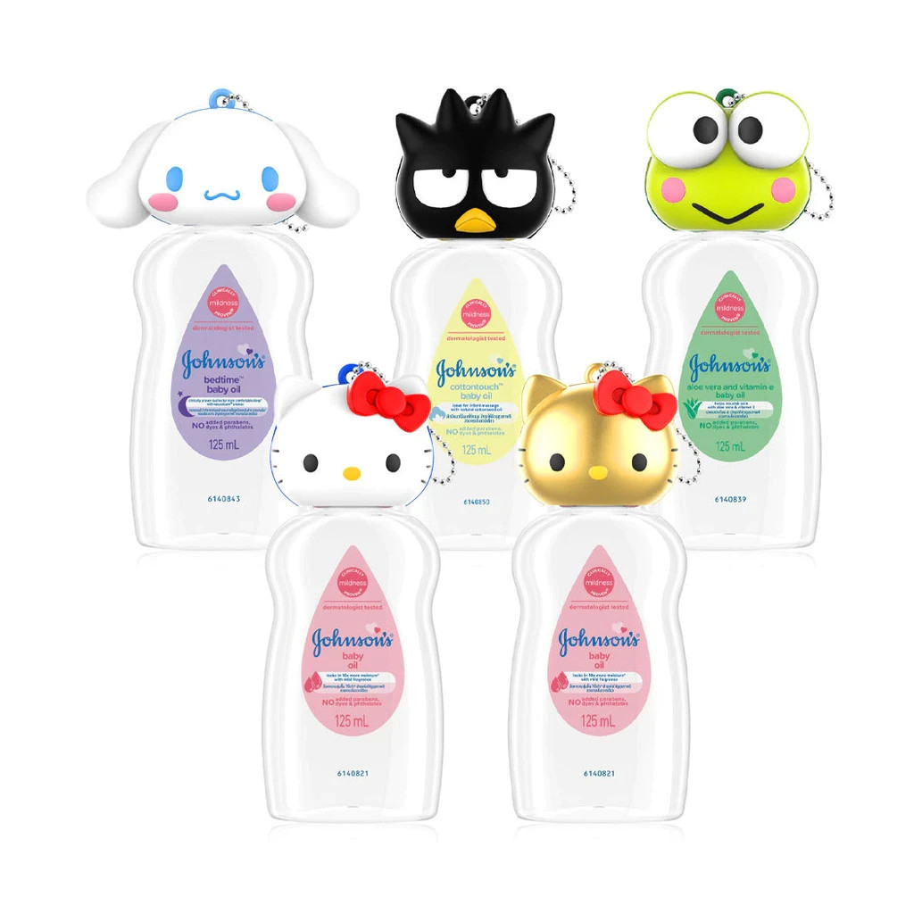 Johnsons Set 5 Items Baby Oil x Sanrio Header all 5 Character