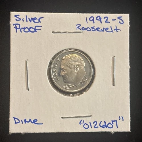 1992 S Roosevelt Silver Dime Proof 10c “0126107”