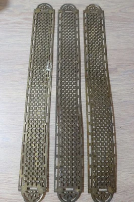 lot de 3 plaques de propreté en laiton 52cm - Photo 1/4