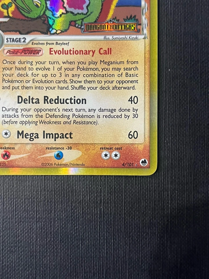 Pokémon TCG Meganium EX Dragon Frontiers Stamp Holo Rare Card 4/101 LP Condition - Image 4 of 4