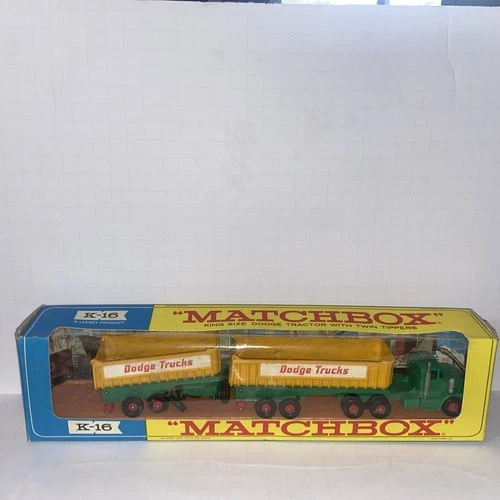 Lesney Matchbox King Size K-16 Dodge Tractor with Twin Tipper Train