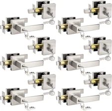 Satin Nickel Entry Levers Lock Sets and Single Cylinder Deadbolts Keyed Alike Co