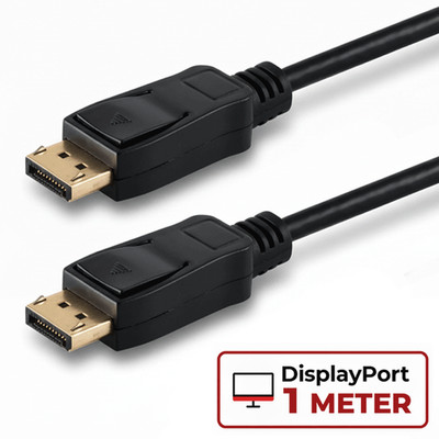 Displayport Kabel DP 1.4 - 3 fach Schirmung 2K 4K 5K 8K HD UHD 3D HDCP 240 Hz 1m