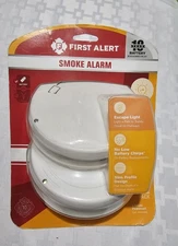 New 2 Pack First Alert Smoke Detector Escape Light Slim Profile/FM8