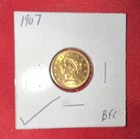 1907 $2.50 Liberty Head Quarter Eagle Gold Coin Philadelphia KM#53