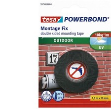 TESA 55750 Double Sided Mounting Tape 1.5m 19mm Outdoor Indoor Heavy Duty Fix