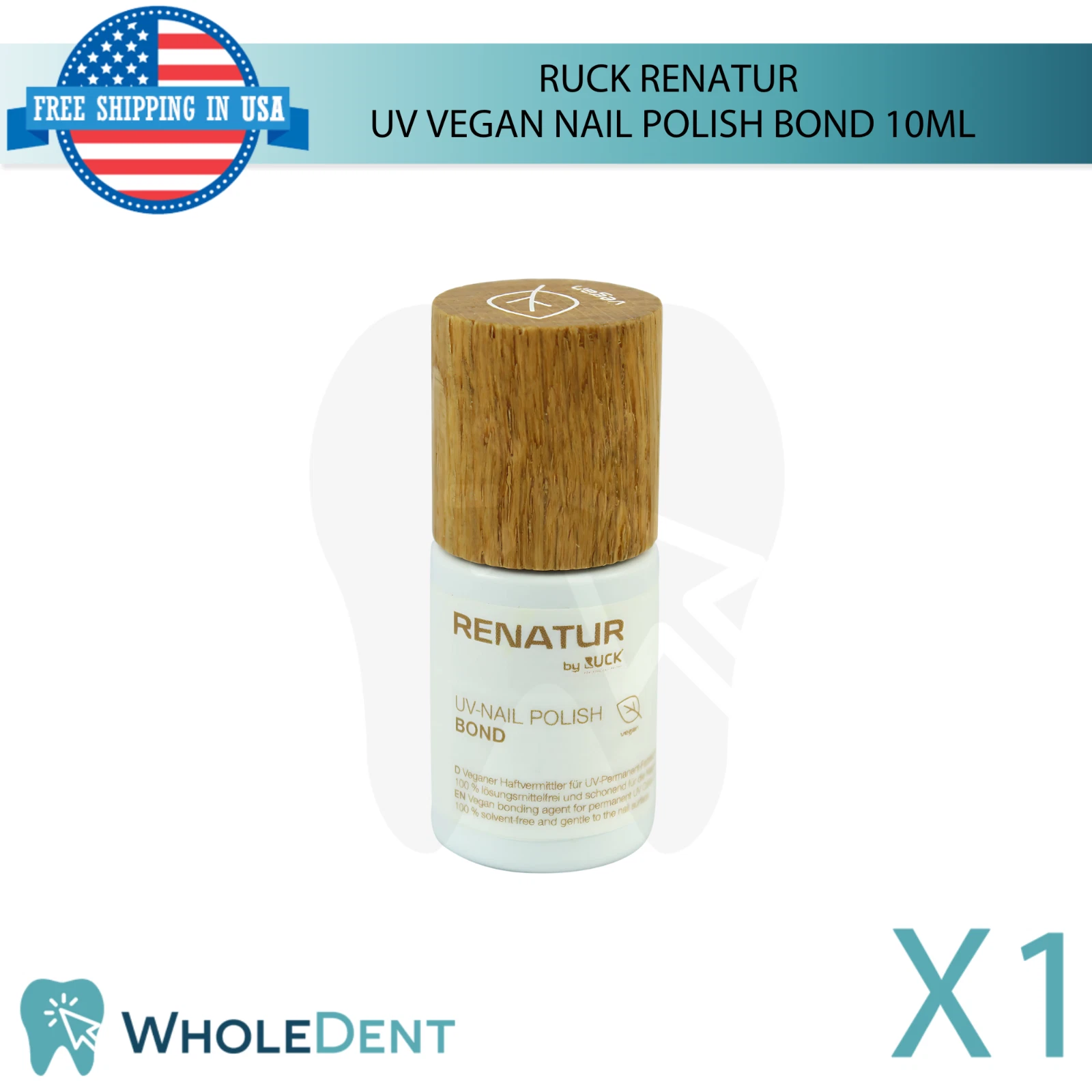 Ruck Renatur UV Vegan Nail Polish Bond 10ml Manicure Light Cure Aesthetic