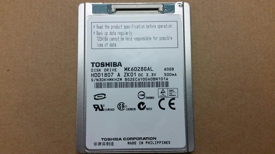 1.8" MK8022GAA HDD1805 5MM ZIF Hard Disk Drive 80GB For iPod Classic 6th gen - Image 3 of 4