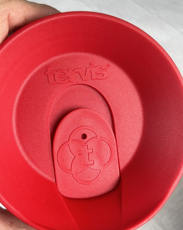 Vaso Tervis 16 oz con tapa roja resorte floral envoltura transparente taza de viaje de doble pared Foto 2 de 4