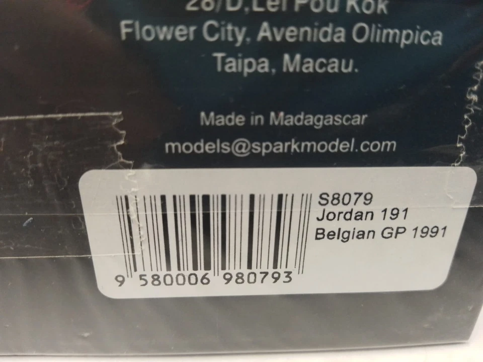 Spark Jordan 191 #32 Michael Schumacher debut Belgian GP 1991 1/43 S8079 - Immagine 3 di 3