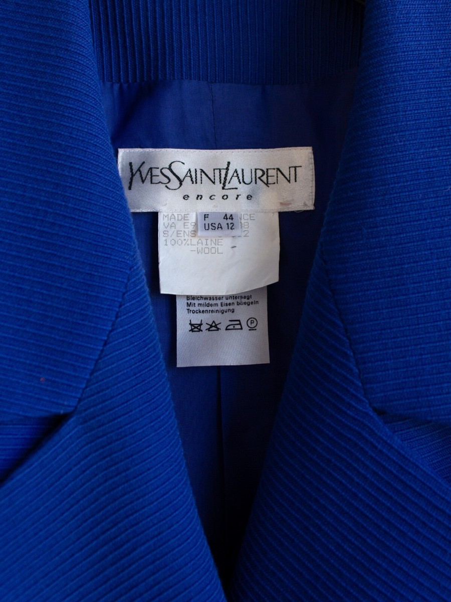 Yves Saint Laurent Encore Vintage S/S1995 Royal Blue Gold Yves Saint Laurent Encore Vintage S/S1995 Royal Blue Gold