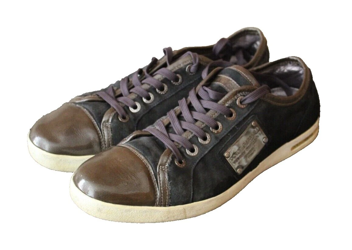 Sapatos casuais masculinos femininos Dolce&Gabbana de couro envernizado