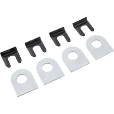 Speedway Motors Weld-On Frame Brake Line Mount Tabs with Clips - Pack of 4