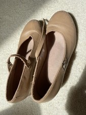 Bloch Techno Tap On Dance Shoes Girls Womans Tan Beige Nude Size 6.5