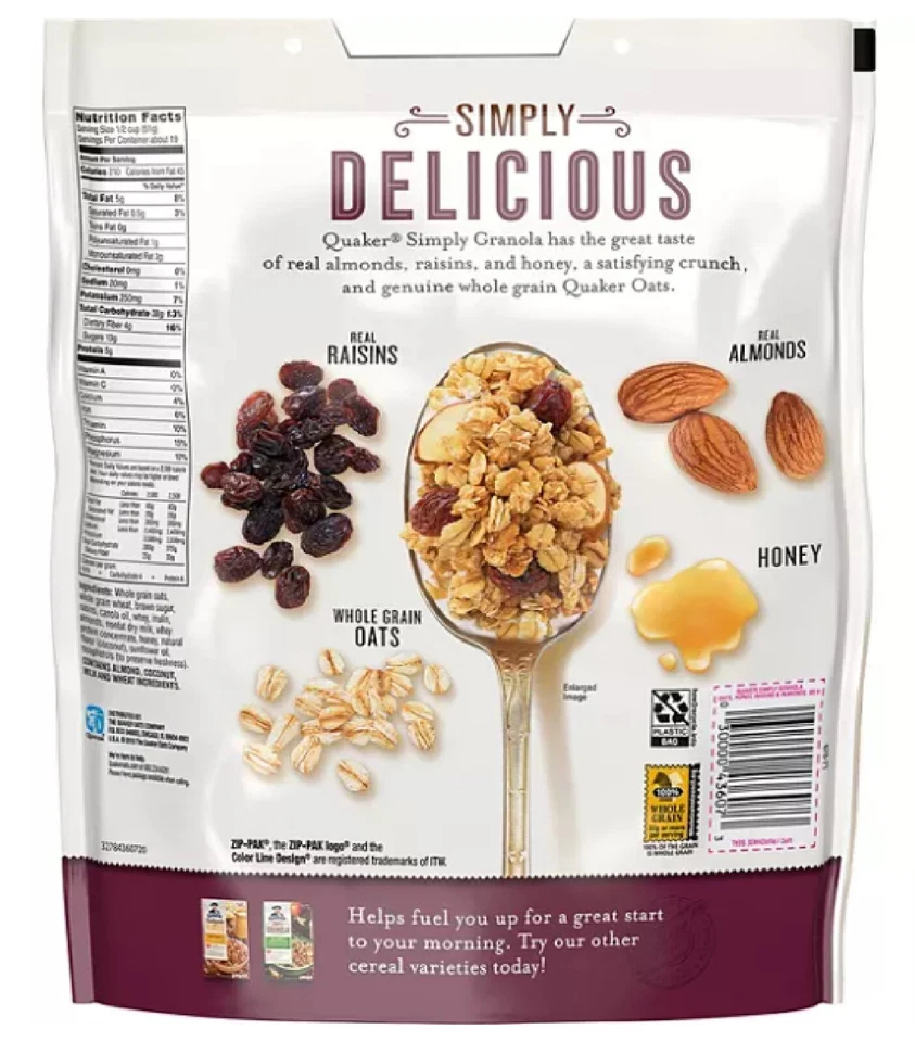 Quaker Simply Granola, 34.5 oz., 2 pk. - Image 3 of 4