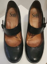 Sofft "Mary Jane" black leather pump shoe women size7M