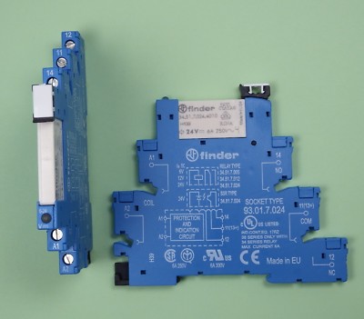 38.51.7.024.4050 - Finder Koppel Relais 24V DC 1 Wechsler 6A - AgSnO2 Kontakt