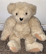 Authentic Vermont Teddy Bear Company Beige Jointed With Bright Brown Eyes 15