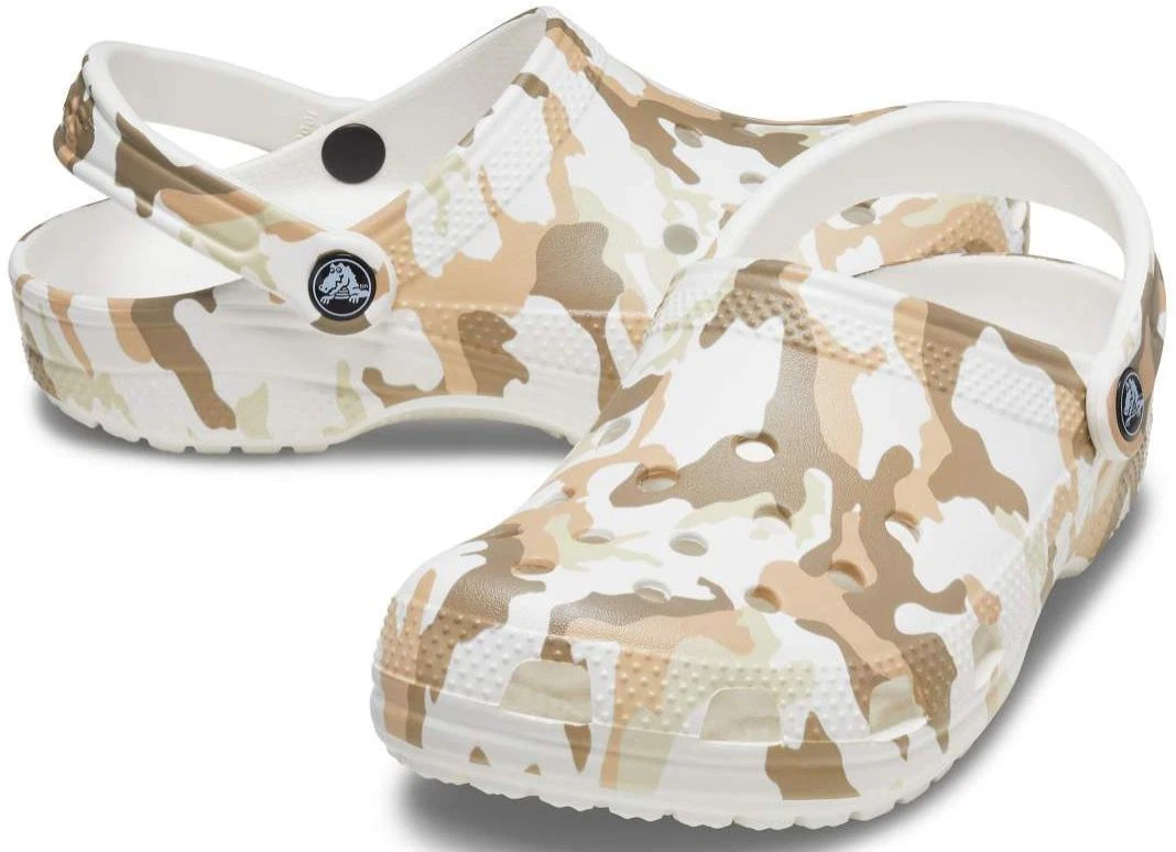 Crocs Classic Printed Camo Clog 206454 White Multi Print 59.95