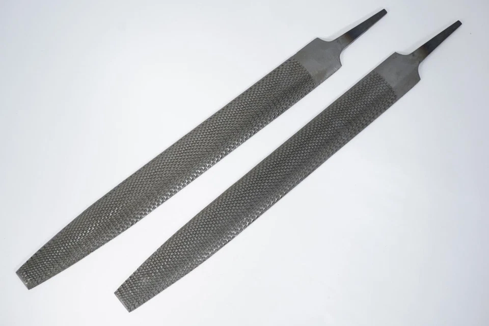 2 NOS Eclipse Made in Europe 12" Smooth Cabinetmakers Cabinet Wood Rasps 18052