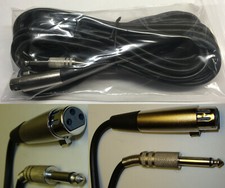 25ft long XLR 3pin Female to 6.35mm 1/4"inch Male MONO Microphone Cable/Cord