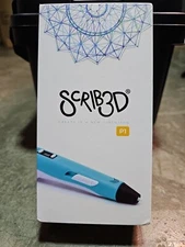SCRIB3D P1 3D Printing Pen & 3 Color PLA Filament W/Project Guide LCD Screen