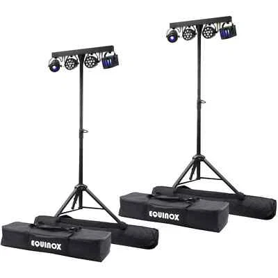 2 x Equinox Microbar Multi System All-in-One T-Bar Lighting Package - Image 1 of 4
