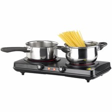 Glaskeramik-Doppel-Kochfeld, Infrarot-Wärme, 2.000 W, Ø 16,4 & 18,8 cm