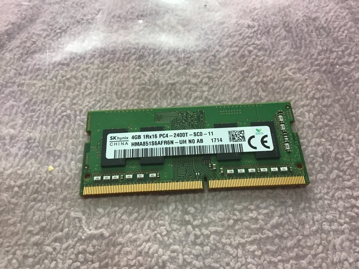 SK HYNIX 4GB 1Rx16 PC4-2400T COMPUTER RAM MEMORY HMA851S6AFR6N-UH