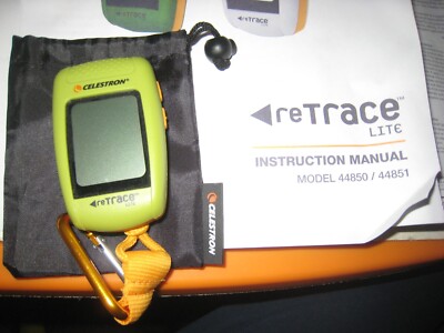 Celestron reTrace Litewith Instuctions; Case & Quick Set-Up Guide; GPS Navigator