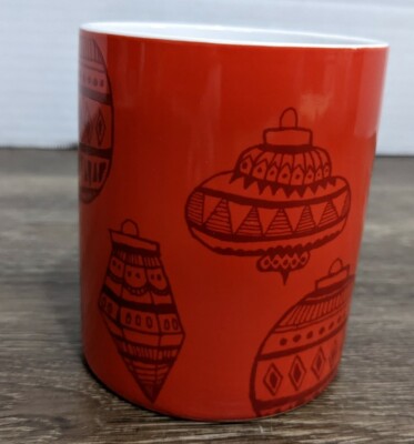 2015 Starbucks Red Holiday Christmas Ornament Pattern Coffee Mug Cup 12 Oz  | eBay