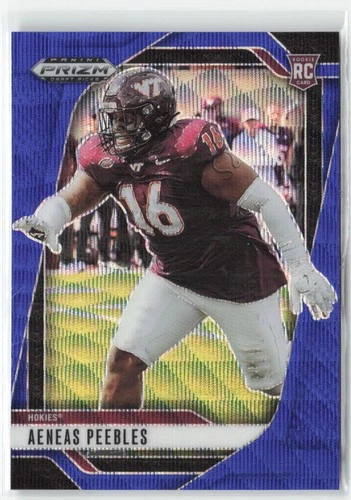 2025 Panini Prizm Draft Picks Football Blue Wave Aeneas Peebles #145
